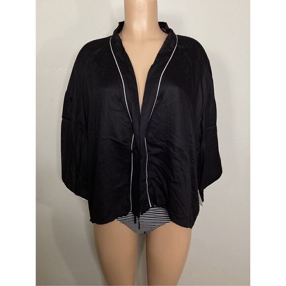 New. Volcom black kimono top. Small. Retails $129 - Picture 6 of 10